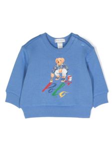 Ralph Lauren Kids sweat à imprimé Teddy Bear - Bleu