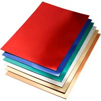 Metallic Foliekarton, A2, vel 420x594 mm, 280 gr, diverse kleuren, 30 div vellen/ 1 doos