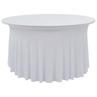 VidaXL 2 st tafelhoezen stretch met rok 180x74 cm wit