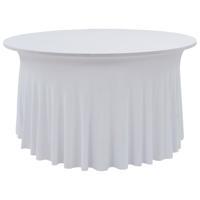 VidaXL 2 st tafelhoezen stretch met rok 180x74 cm wit