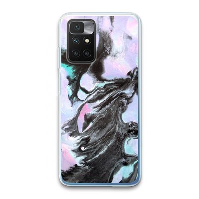 Pastel zwart: Xiaomi Redmi 10 Transparant Hoesje