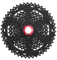 SunRace cassette 10 speed cs-mx3 11-46t zwart/rood SunRace cassette 10 speed cs-mx3 11-46t zwart/rood