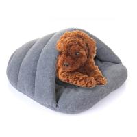 Slipper vorm Polar Fleece warm Thicken huisdier honden katten huis grootte: L 58 × 68 × 32cm (grijs)