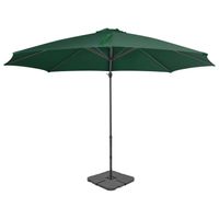 vidaXL Parasol met draagbare voet groen - thumbnail