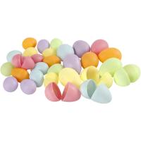Creativ Company Eieren, h: 4,5+6 cm, d 3+4 cm, pastelkleuren, 180 stuk/ 1 doos