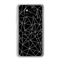 Geometrische lijnen wit: Xiaomi Poco X3 Pro Transparant Hoesje