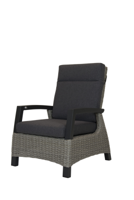 Qopps Orlon lounge tuinstoel, gasveer verstelbaar Cloudy Grey