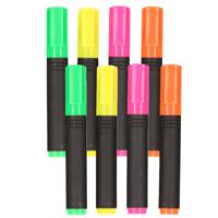 Neon markeerstiften/tekst markers - 8 stuks - Thuis/kantoor schrijfwaren