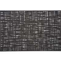 1x Rechthoekige placemats glanzend zwart 30 x 45 cm