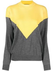 Plan C pull en maille fine intarsia - Gris