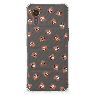 Doorzichtige Silicone Hoesje voor Samsung Galaxy Xcover 7 Poep Emojis