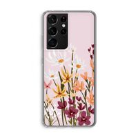 Painted wildflowers: Samsung Galaxy S21 Ultra Transparant Hoesje
