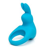 Happy Rabbit - Oplaadbare Vibrerende Rabbit Cock Ring Blauw - thumbnail