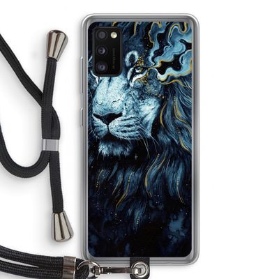 Darkness Lion: Samsung Galaxy A41 Transparant Hoesje met koord