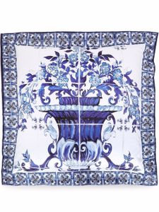 Dolce & Gabbana grand coussin à imprimé Blu Mediterraneo - Bleu