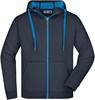 James & Nicholson JN355 Men´s Doubleface Jacket - Navy/Aqua - S