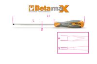 Beta Schroevendraaier voor sleufschroeven 1290 5,5X150 - 012900042 - thumbnail