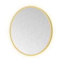 Spiegel Hotbath &MORE 40x40 cm LED-Verlichting Rond Geborsteld Messing PVD