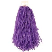 Cheerball - met ringgreep - paars - 28 cm - pompom - Cheerleader verkleed accessoires