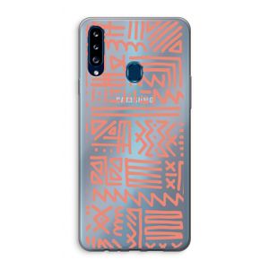 Marrakech Pink: Samsung Galaxy A20s Transparant Hoesje