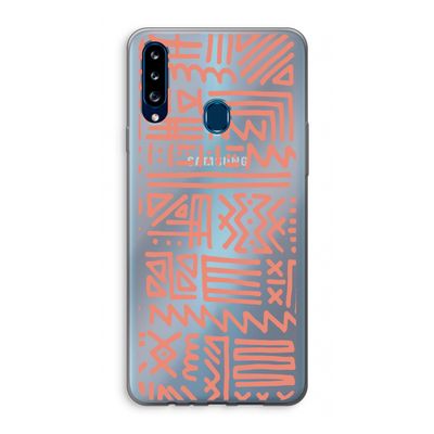 Marrakech Pink: Samsung Galaxy A20s Transparant Hoesje