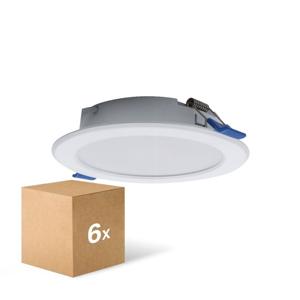 Voordeelpak 6x LED Downlight Pan 6W 480lm 840 Koel Wit | 93mm - Zaagmaat 75mm