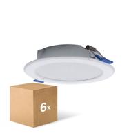 Voordeelpak 6x LED Downlight Pan 6W 480lm 840 Koel Wit | 93mm - Zaagmaat 75mm