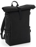 Atlantis BG858 Block Roll-Top Backpack - Black/Black - 28 x 48 x 15 cm