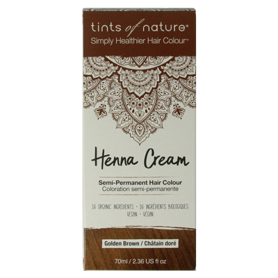 Tints Of Nature Henna cream golden brown semi permanent 70 Milliliter