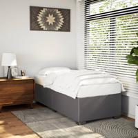 Bedframe kunstleer grijs 80x200 cm