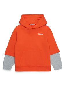 Marni Kids sweat superposé à logo appliqué - Orange