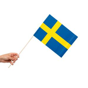 Zwaaivlaggetjes Zweden 20x30cm (10st)