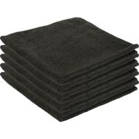 Microvezeldoeken - 5x st - zwart - 40 x 40 cm - Professioneel - schoonmaakdoeken