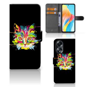 OPPO A58 4G Leuk Hoesje Cat Color