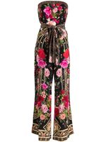 Camilla embellished floral silk jumpsuit - Multicolore