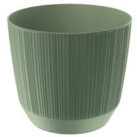 Prosperplast Plantenpot - stripe - olijfgroen - D17xH15 cm