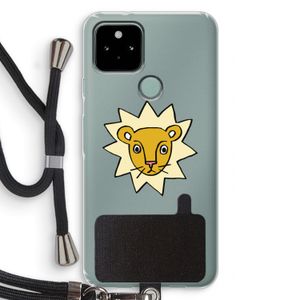 Kleine leeuw: Pixel 5 Transparant Hoesje met koord