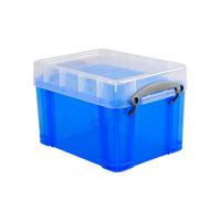Opbergbox ru 3ltr 245x180x160mm transp blauw