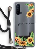 Zonnebloemen: OnePlus Nord CE 5G Transparant Hoesje met koord