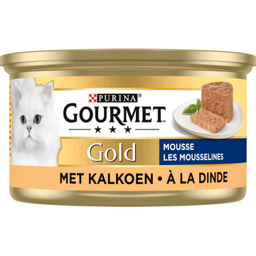 Gourmet Gold Mousse Kattenvoer nat met Kalkoen bij Jumbo