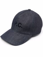 A.P.C. casquette à logo imprimé - Bleu - thumbnail