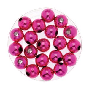 120x stuks sieraden maken glans deco kralen in het roze van 10 mm