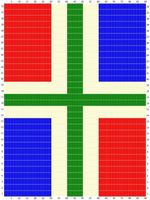 Sunarts doe het zelf pakket model Vlag Groningen 90 x 210 cm artikelnummer D273