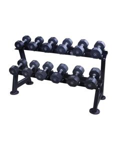 Dumbbellrack  + PU dumbells 1 t/m 10 kg