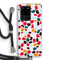 Colored Giraffe: Samsung Galaxy S20 Ultra Transparant Hoesje met koord