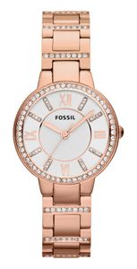 Fossil ES3284 Horloge Virginia staal rosekleurig 30 mm