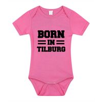 Born in Tilburg kraamcadeau rompertje roze meisjes 92 (18-24 maanden)  - - thumbnail