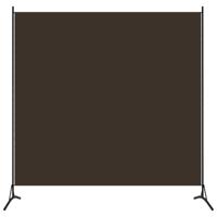 Kamerscherm met 1 paneel 175x180 cm bruin