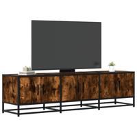 Tv-meubel 150x35x41 cm bewerkt hout metaal gerookt eikenkleurig