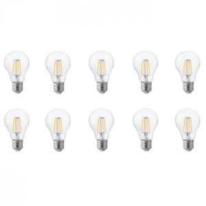 LED Lamp 10 Pack - Filament - E27 Fitting - 6W - Natuurlijk Wit 4200K